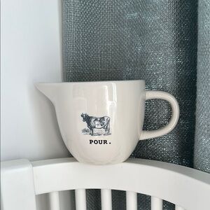 Rae Dunn Cream Pouring Jug with Cow Illustration